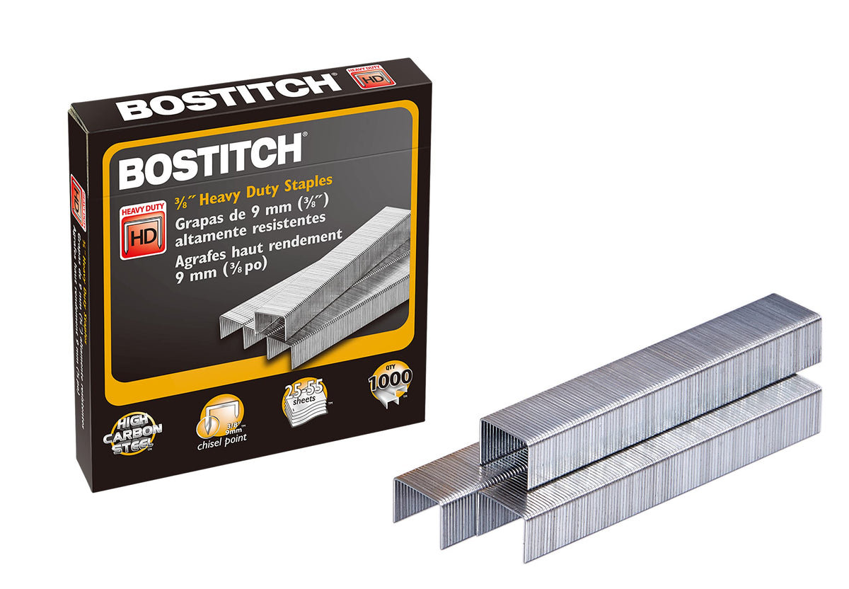 Bostitch Office Heavy Duty Premium Staples, Reduced Buckling And Jamming, 1000 Staples Per Box, (Sb353/8-1M)