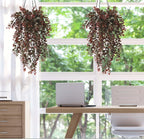 Artificial Hanging Vine Plants, Fake Foliage Ivy Plant Plastic Leaves Vines Uv Resistant Greenery Faux Flowers Decor Home Indoor