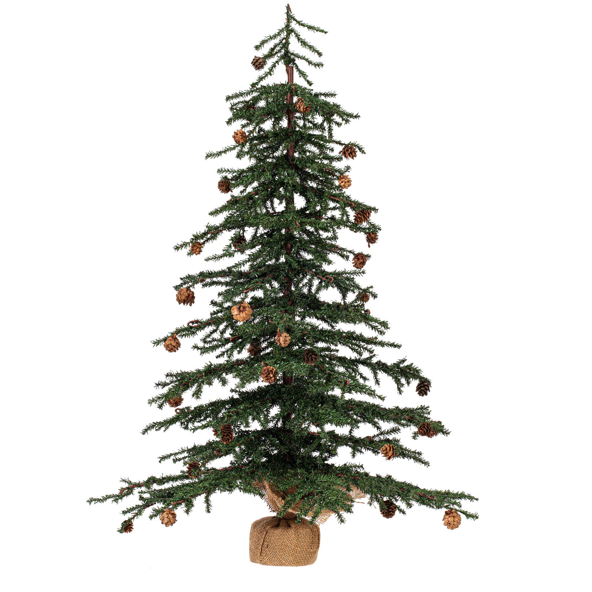 Vickerman 36 Caramel Pine Artificial Christmas Tree Unlit- Featuring 995 PVC Tips - Pine Cone Accented - Seasonal Indoor Home De