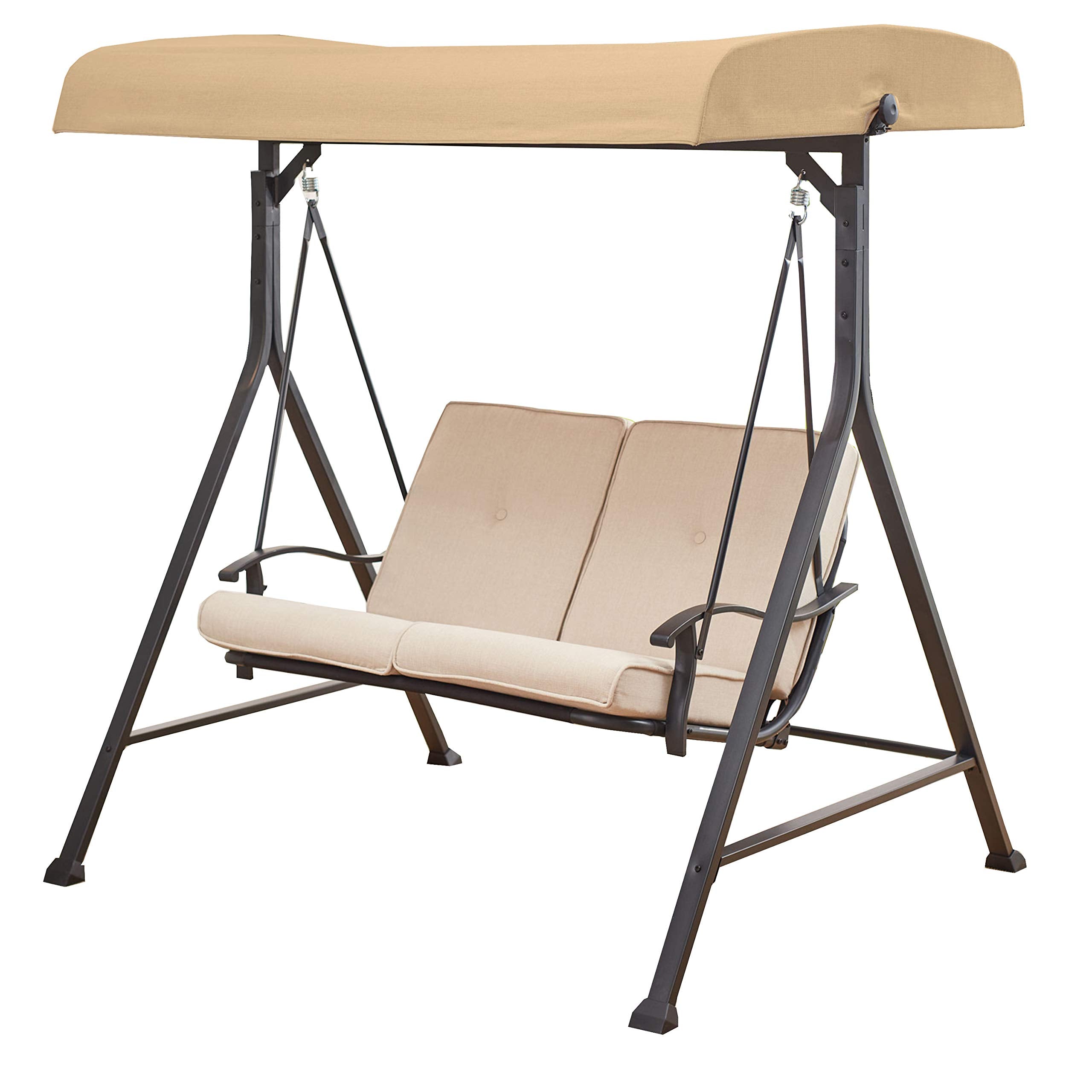Garden Winds Replacement Canopy Top Cover Compatible With The Mainstays Belden Park Mss129900298039, Mss129900298040 2-Person Sw