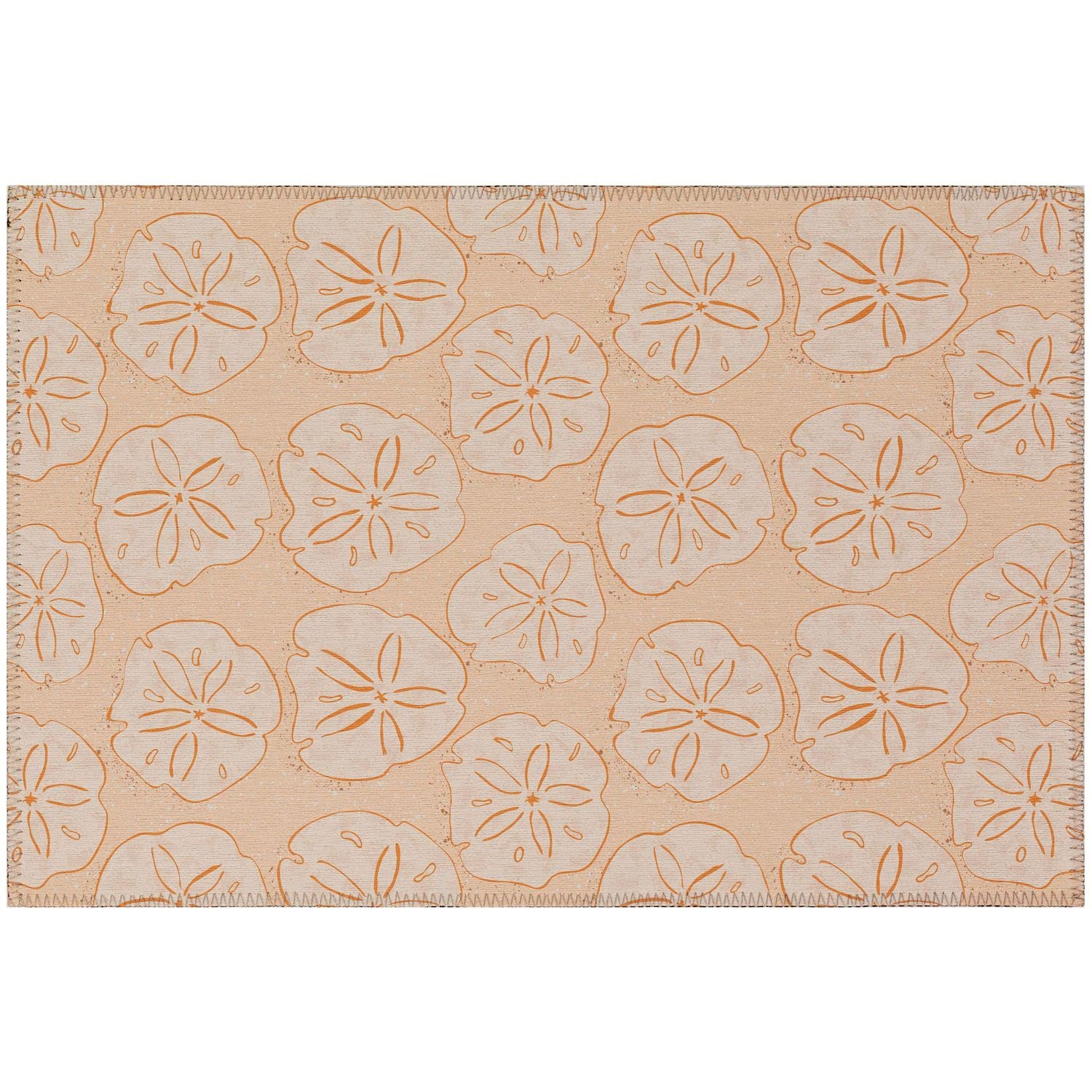 Seabreeze Sz10 Orange Coastal Rug Rectangle 5' X 7 ' 6"