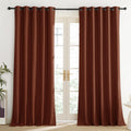 NICETOWN 100% Absolutely Blackout Linen Curtains with Thermal Insulated Liner, 62 Wide, 2 Panels, 102 Long Drapes, Grommet Retro