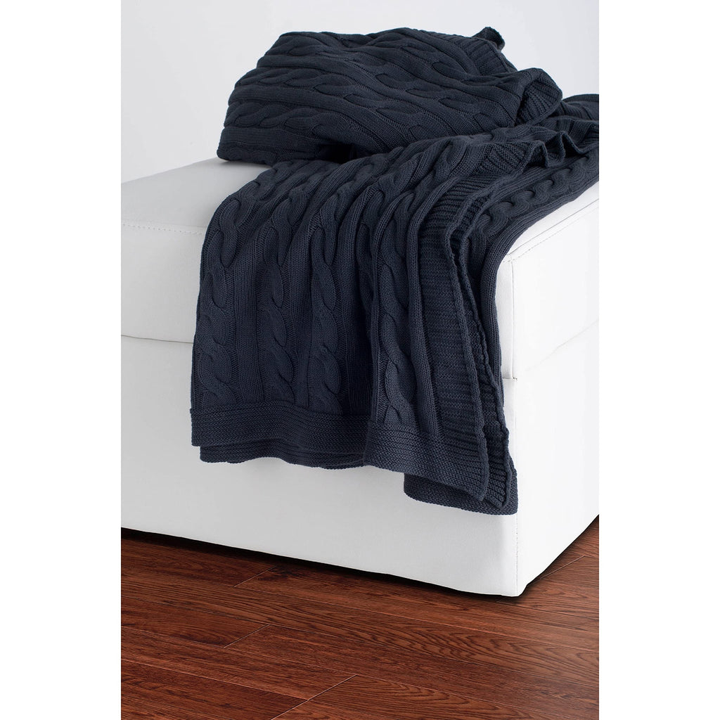 Rizzy Home | TH0147 | Throw | 50"x60" Gray Cable Knit Throws