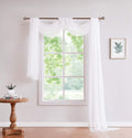 LinenZone White Window Scarf Valance in 216 Inch Size. Use Window Scarves as Canopy Bed or Backdrop Curtains, Curtain Scarf, or 