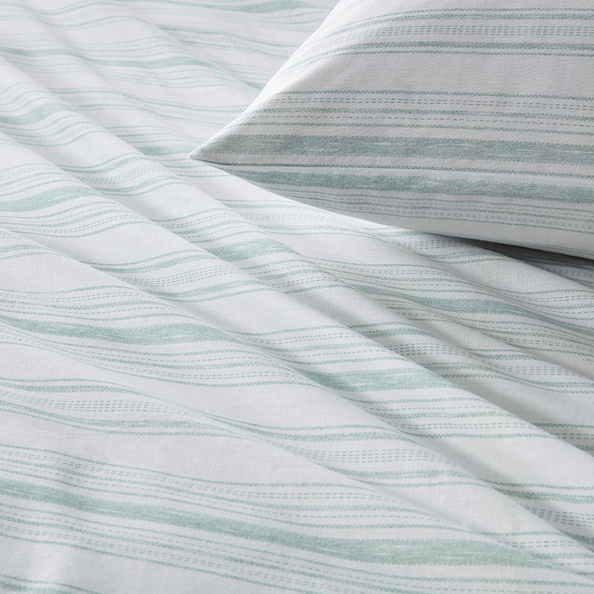 Comfort Spaces 100% Cotton Sheet Set Breathable, Lightweight, Soft With 14' Elastic Pocket Fits Up To 16' Mattress, All Season Cozy Bedding, Matching Pillow Case, Full Good Vibes 4 Piece