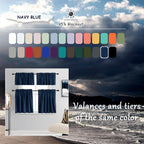 Donren 108 Inch Length Navy Blue Curtain Panels/Drapes For Living Room Solid Energy Efficient Room Darkening Bedroom Curtains Thermal Insulated W 60 X L108 Inch