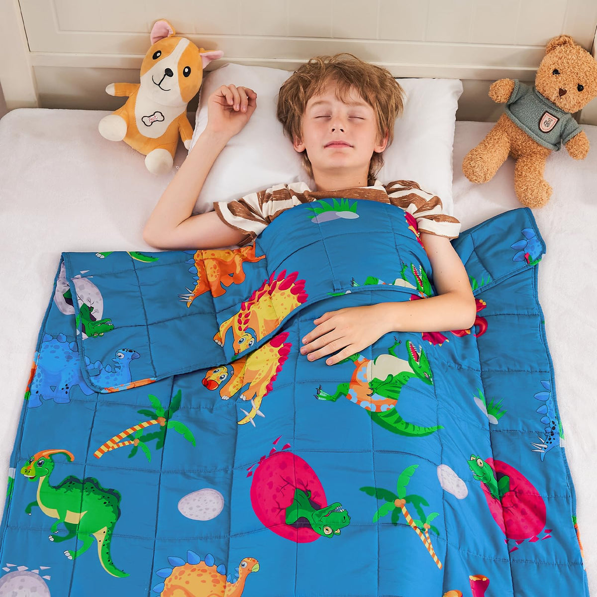 Yescool Weighted Blanket Kids 10 Pounds (40'X60', 10Lbs) Childrens Cooling Weighted Lap Blanket, Toddler Heavy Blanket For Sle