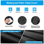 Rectangular Coffee Table Cover 100% Waterproof, 46X26X13 Inch Outdoor Table Cover , Patio Furniture Cover For Dinning Furniture, Picnic Coffee Tables Chairs And Sofas, Black