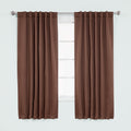 Best Home Fashion Thermal Insulated Blackout Curtains - Back Tab/ Rod Pocket - Chocolate - 52'W X 63'L - (Set Of 2 Panels)