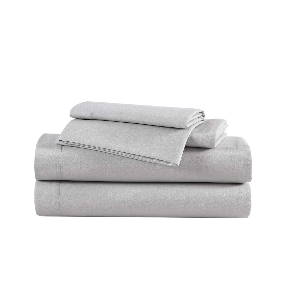 Eddie Bauer - King Sheets, Cotton Flannel Bedding Set, Brushed For Extra Softness, Cozy Home Decor (Grey, King)