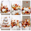 Geyoga Set of 6 Fall Kitchen Towels Autumn Dish Towels Pumpkin Hand Towel
