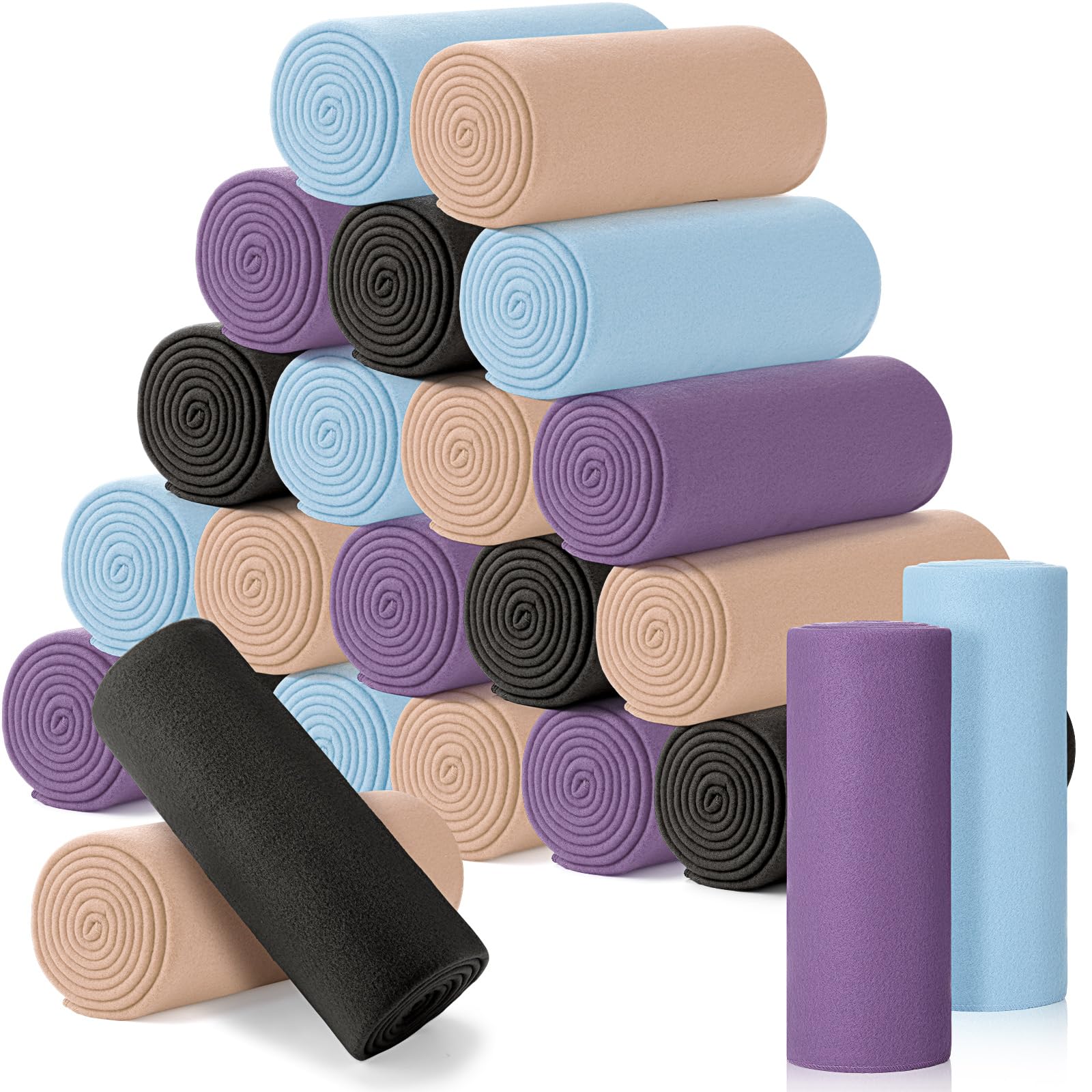 Shimeyao 24 Packs Fleece Throw Blanket Soft Warm Lightweight Fleece Blanket Cozy Throw Bulk for Bed Couch Sofa Home Office Weddi