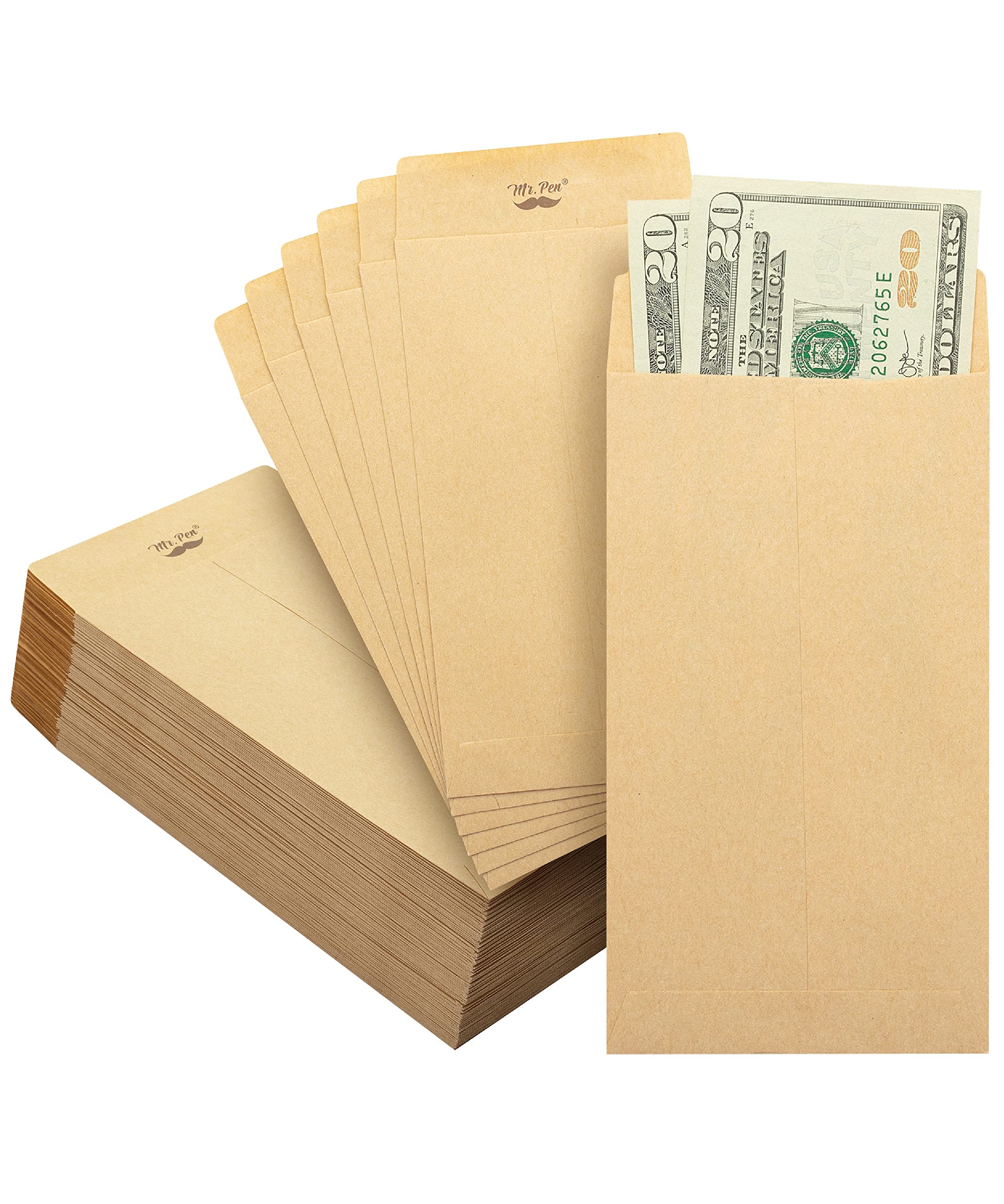 Mr. Pen- Money Envelopes For Cash, 100 Pack, 6.5' X 3.5', Cash Envelopes, 100 Envelopes Money Saving Challenge, Money Saving E