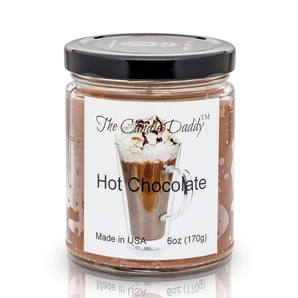 Hot Chocolate Cocoa Candle 6 oz Glass jar - 40 Hour Burn time - Poured in Small batches in The USA