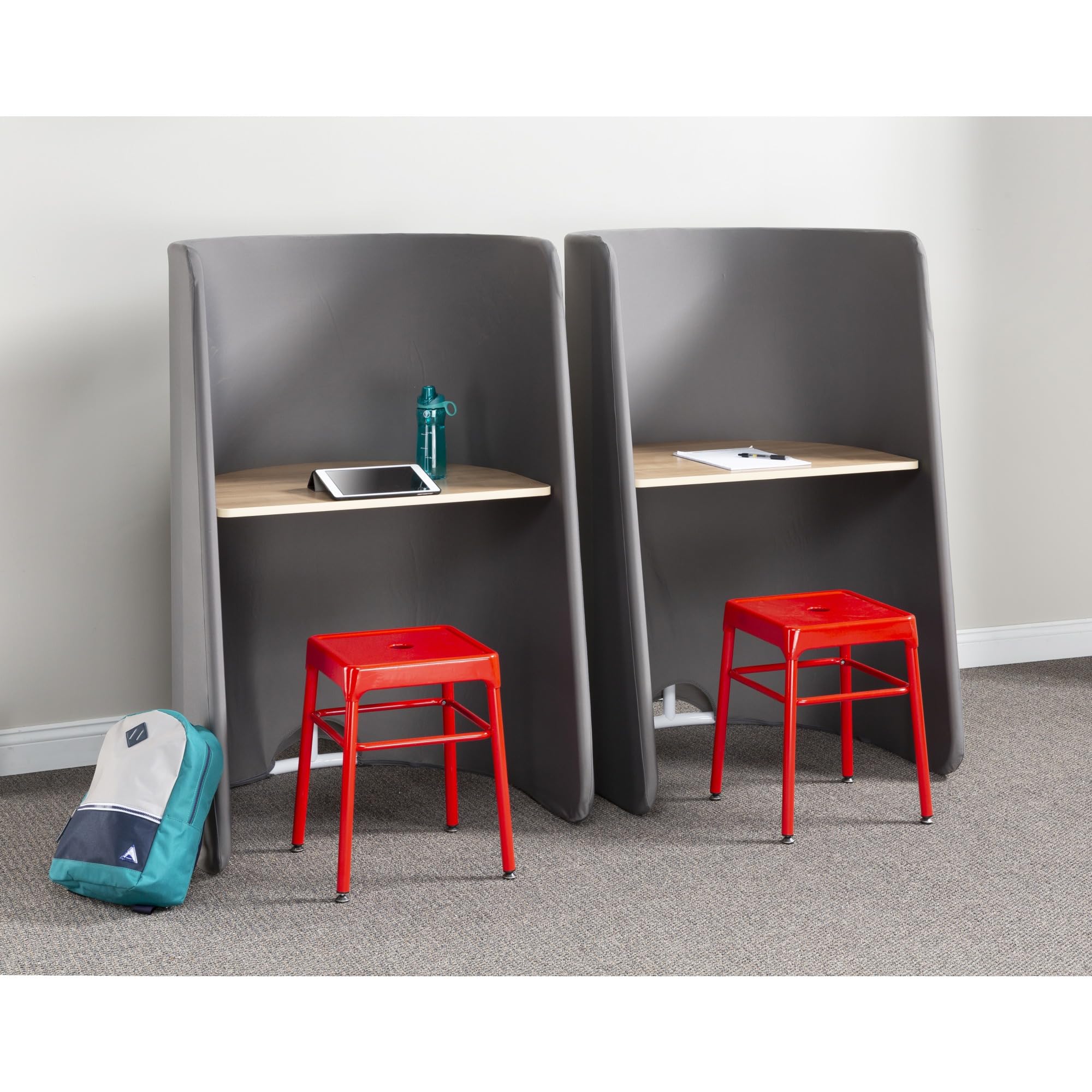 Safco Products Steel Stool Standard Height, Red