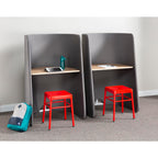 Safco Products Steel Stool Standard Height, Red