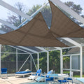 E&K Sunrise 5' X 17' X 18' Sun Shade Sail Right Triangle Canopy Shade Cover Uv Block For Patio Backyard Garden Outdoor (Brown)
