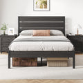 Fluest Full Bed Frame with Headboard and Footboard, Metal Platform Bed Frame with Under Bed Storage, All-Metal Support System, N
