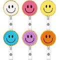 Tinlade Smile Face Badge Reel Retractable Badge Clips Cute Id Badge Holders Name Tag Holders Nurse Badge Clips For Nurses Studen