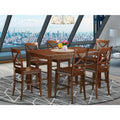 EAST WEST FURNITURE 7 Pc Dining counter height set - high top Table and 6 Kitchen bar stool.