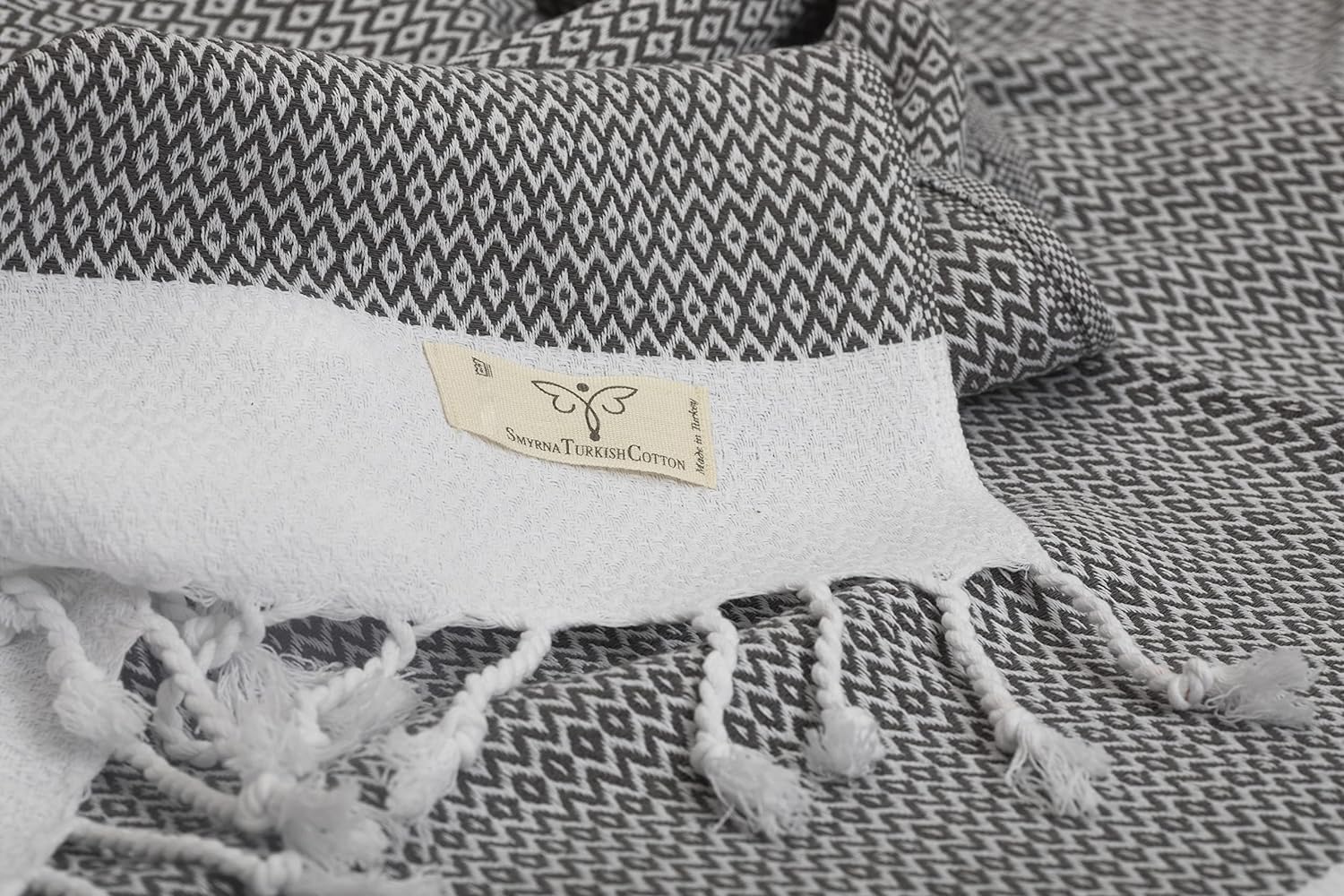 Smyrna Turkish Cotton Original Turkish Beach Towel | Prewashed, 37 X 71 Inches | Peshtemal And Turkish Bath Towel For Spa, Beach