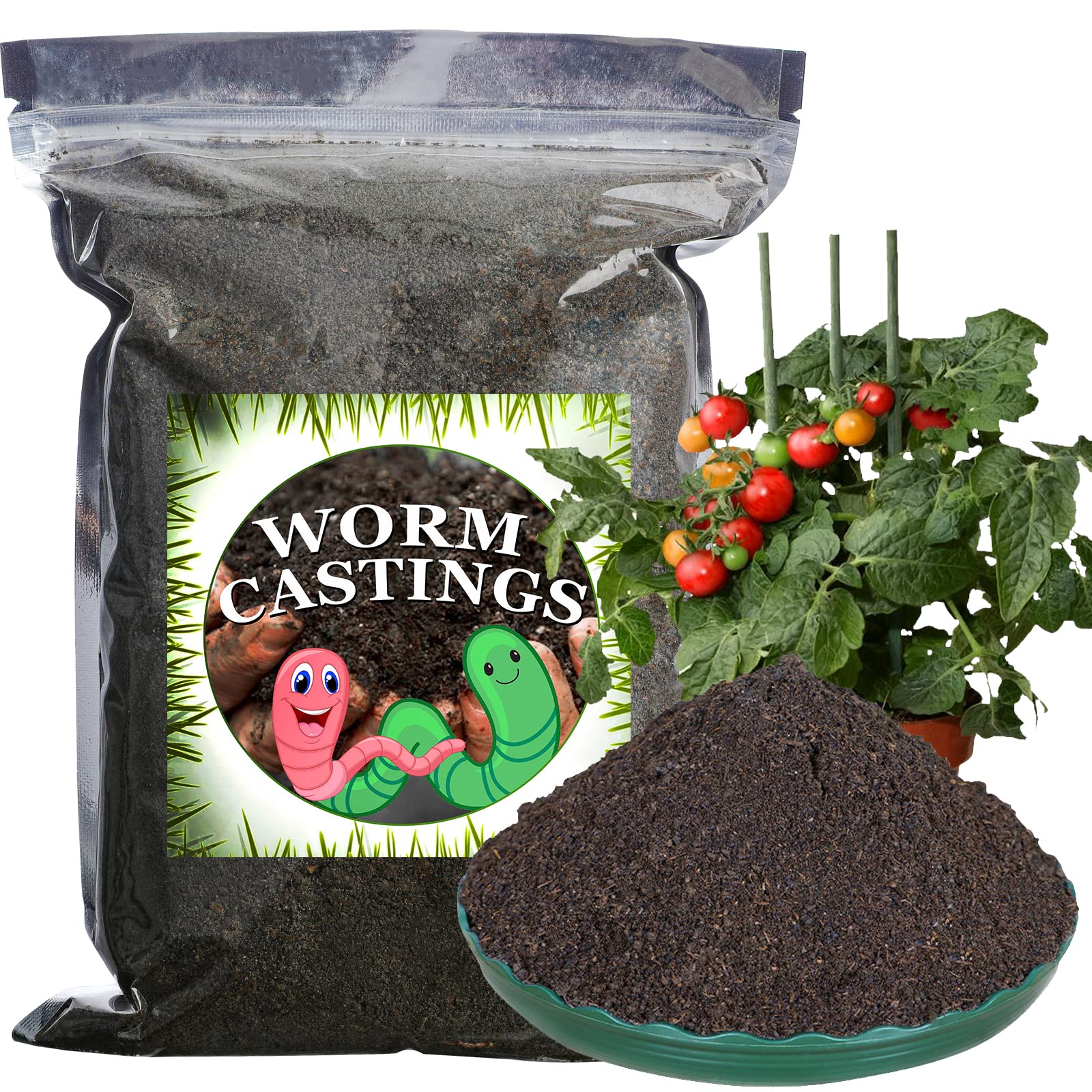 Worm Castings Organic Fertilizer 2.2Lb By Doter, All Nature Fertilizer For Gardening, Tomato, Strawberry, Flower, And Herbs