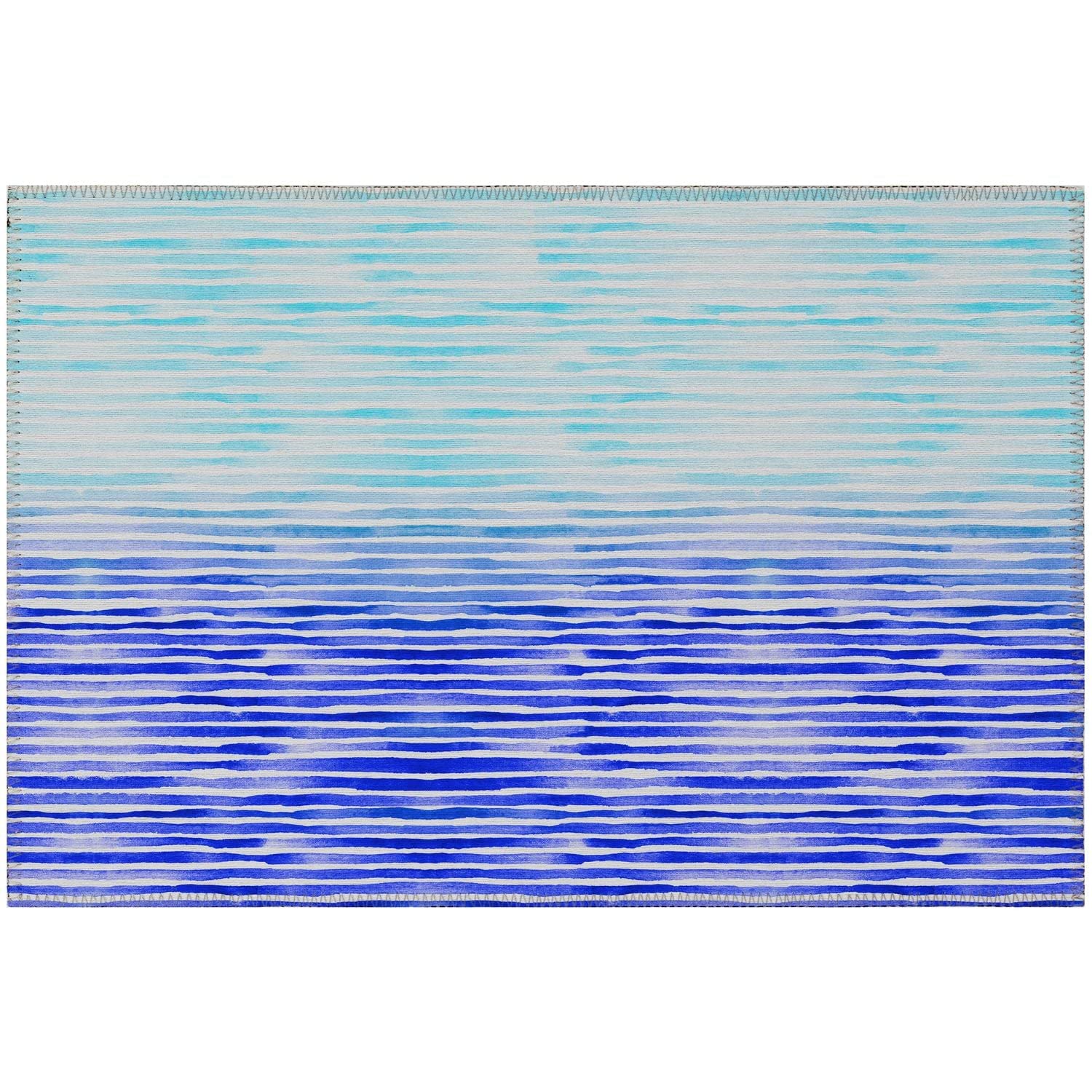 Seabreeze Sz8 Blue Coastal Rug Rectangle 5' X 7 ' 6"