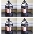Vela Lanterns Birdcage Decor Candle Holder Lantern Decorative Table Centerpiece Halloween Decorations, Black, Small, Set of 4