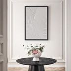 Signwin Framed Canvas Print Wall Art Geometric White Granite Wave Collage Abstract Shapes Illustrations Minimal Decorative Nordi