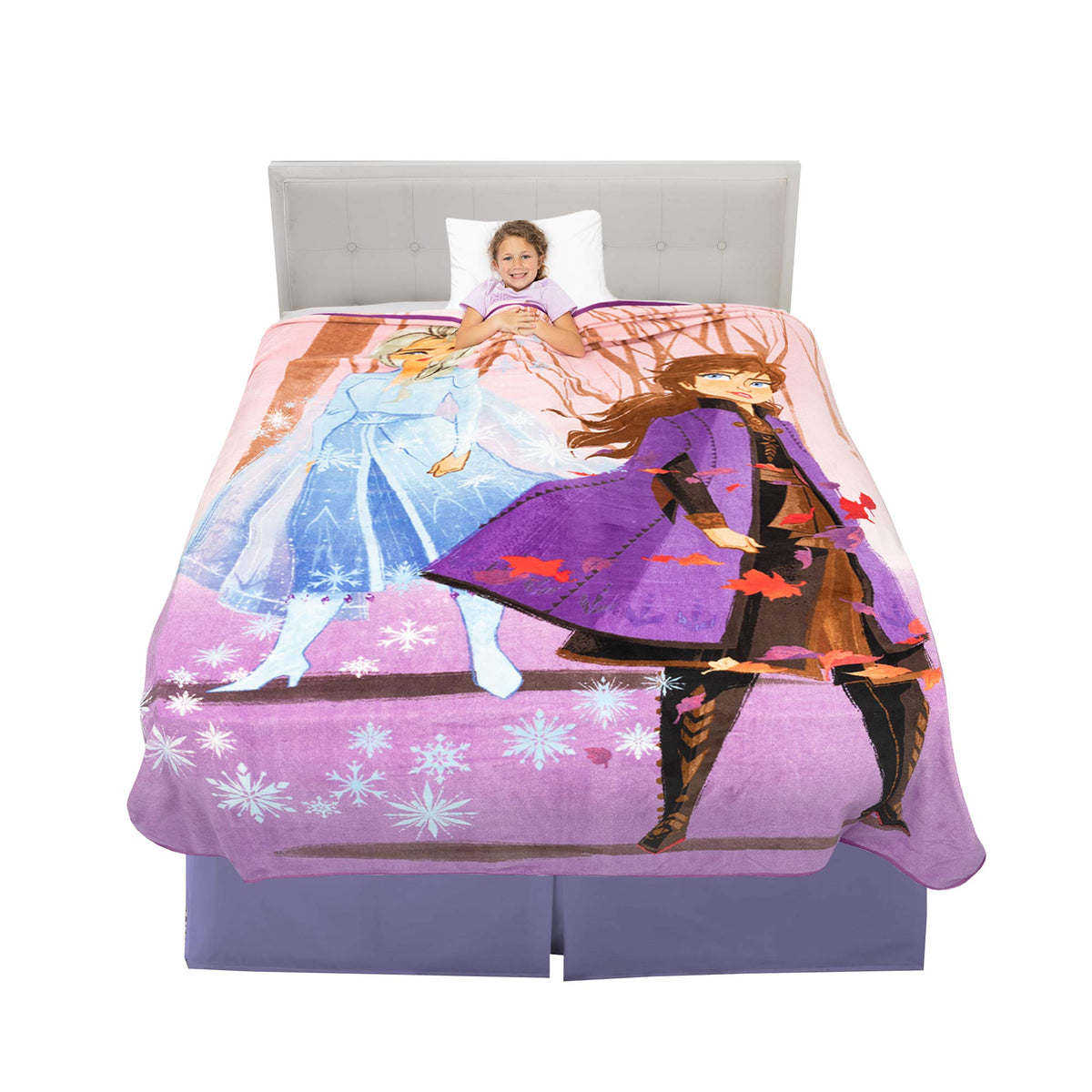 Franco Kids Bedding Super Soft Micro Raschel Blanket, 62 In X 90 In, Disney Frozen 2