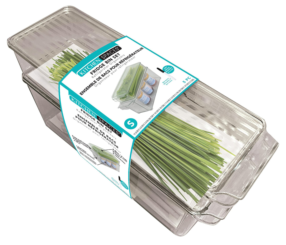 Kitchen Spaces Fridge Bin Set 5PC (S)