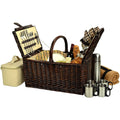 Picnic At Ascot Buckingham Willow Picnic Basket With Service For 4 With Blanket And Coffee Service- Designed, Assembled & Qualit