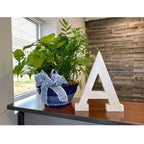HomeRoots 16' Distressed White Wash Wooden Initial Letter A Sculpture