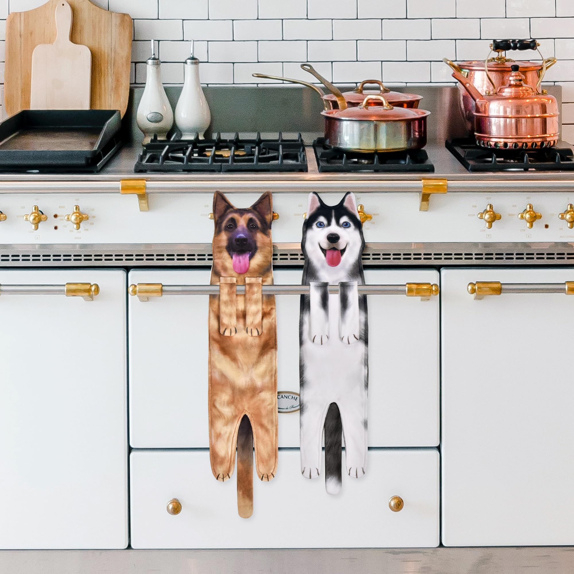 Agrimony Funny German Shepherd Dog Hand Towels For Kitchen Bathroom - Dog Mom Gifts For Women Dog Dad Gifts For Men- Mothers Fat