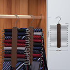 Uinicor Tie Hanger,Tie Organizer For Closet 20 Storage Capacity,Wooden Necktie Organizer Tie Holder,360 Degree Rotating Accessor