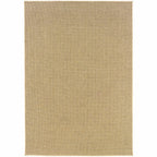 HomeRoots Polypropylene 5’x8’ Solid Sand Beige Indoor Outdoor Area Rug