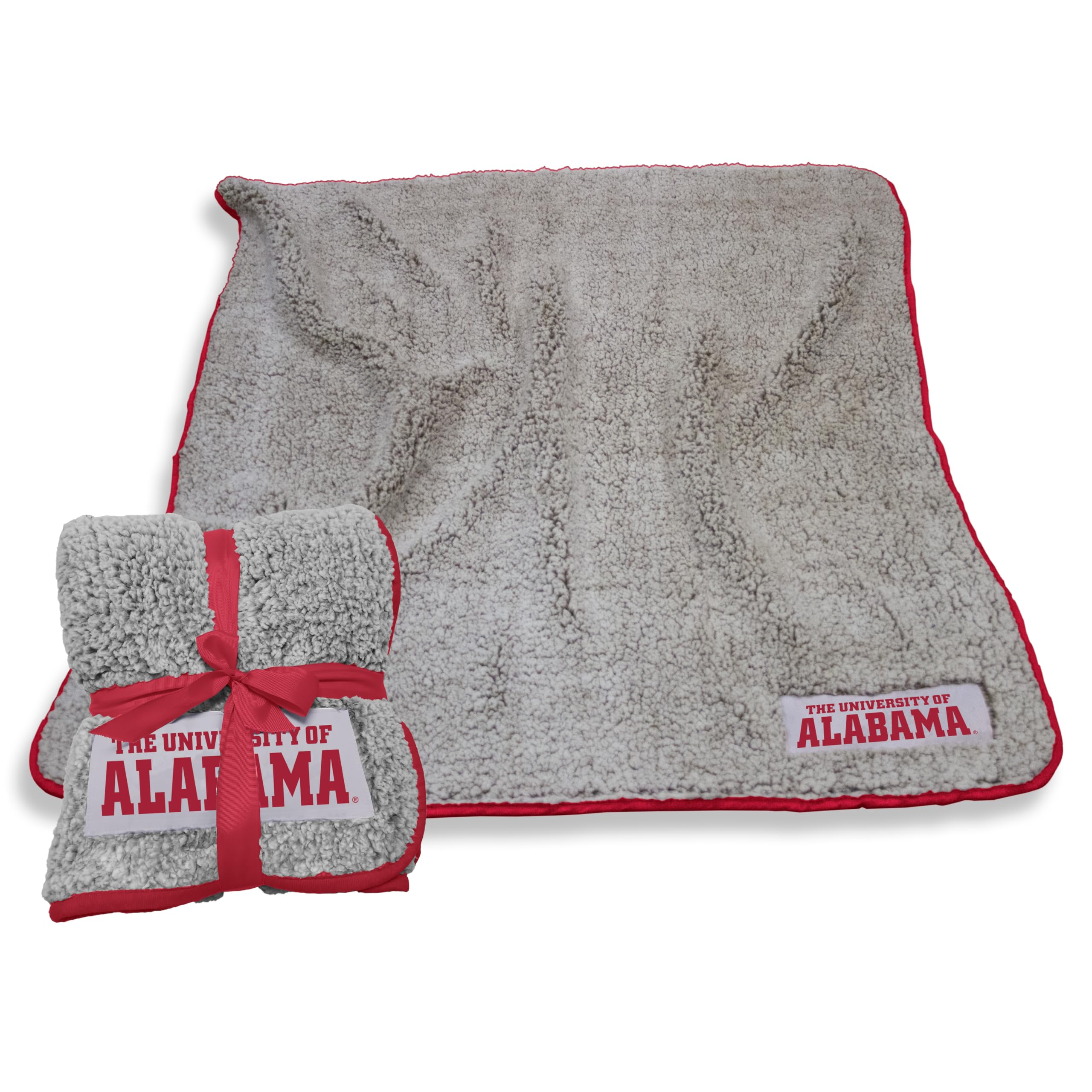 Logo Brands Ncaa Alabama Crimson Tide Frosty Fleece Throw Blanket (50' X 60') - Soft Sherpa Material With Team Logo, Team Colo