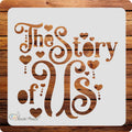 Kachi Pencil The Story of us Craft Stencil for Art and Painting, Size 6 x 6 inch Reusable Stencil for Painting, Fabric, Glass, W