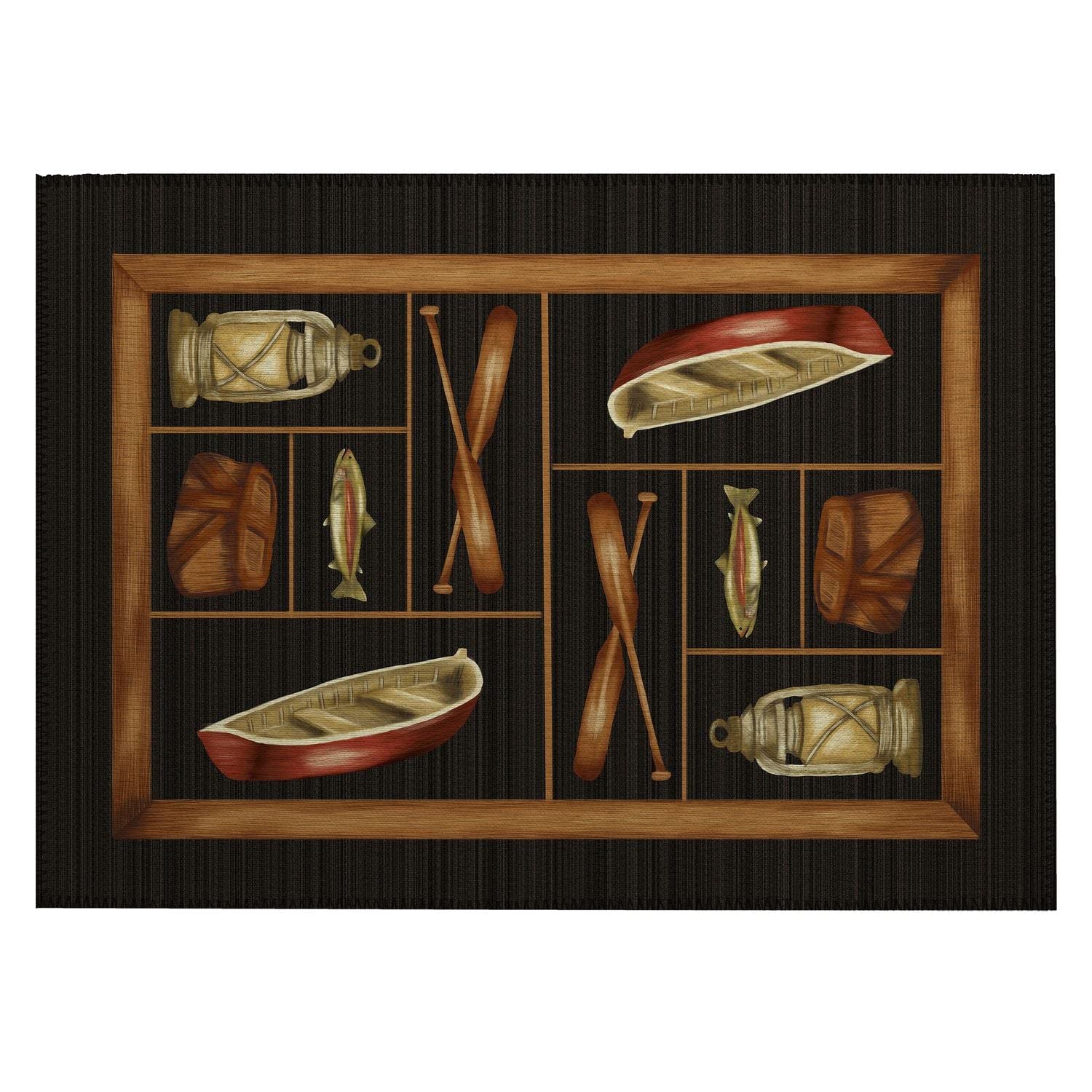 Excursion Ex4 Black Farmhouse Rug Rectangle 9' X 12'