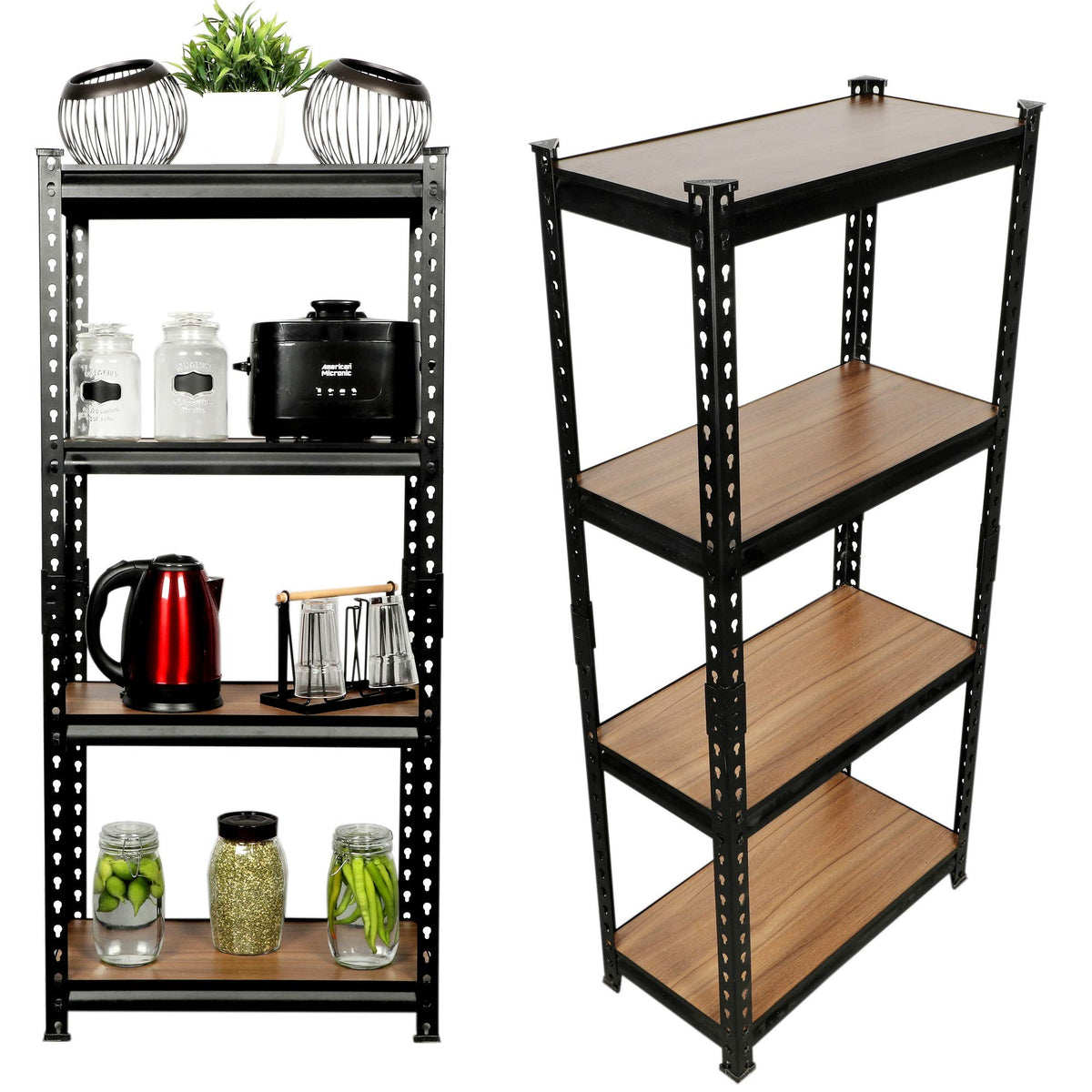 STAR WORK  Adjustable Shelves Boltless (Laminate MDF Sheet) Storage Shelving Display Plant Flower, Stand Bookshelf for Home, O