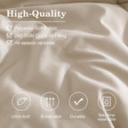 Monbix Twin Xl Comforter,Twin Xl Beige Bedding Set 5 Pieces, All Seasons Comforters,Quilting Design Fluffy Bed Set Warm Twin Xl