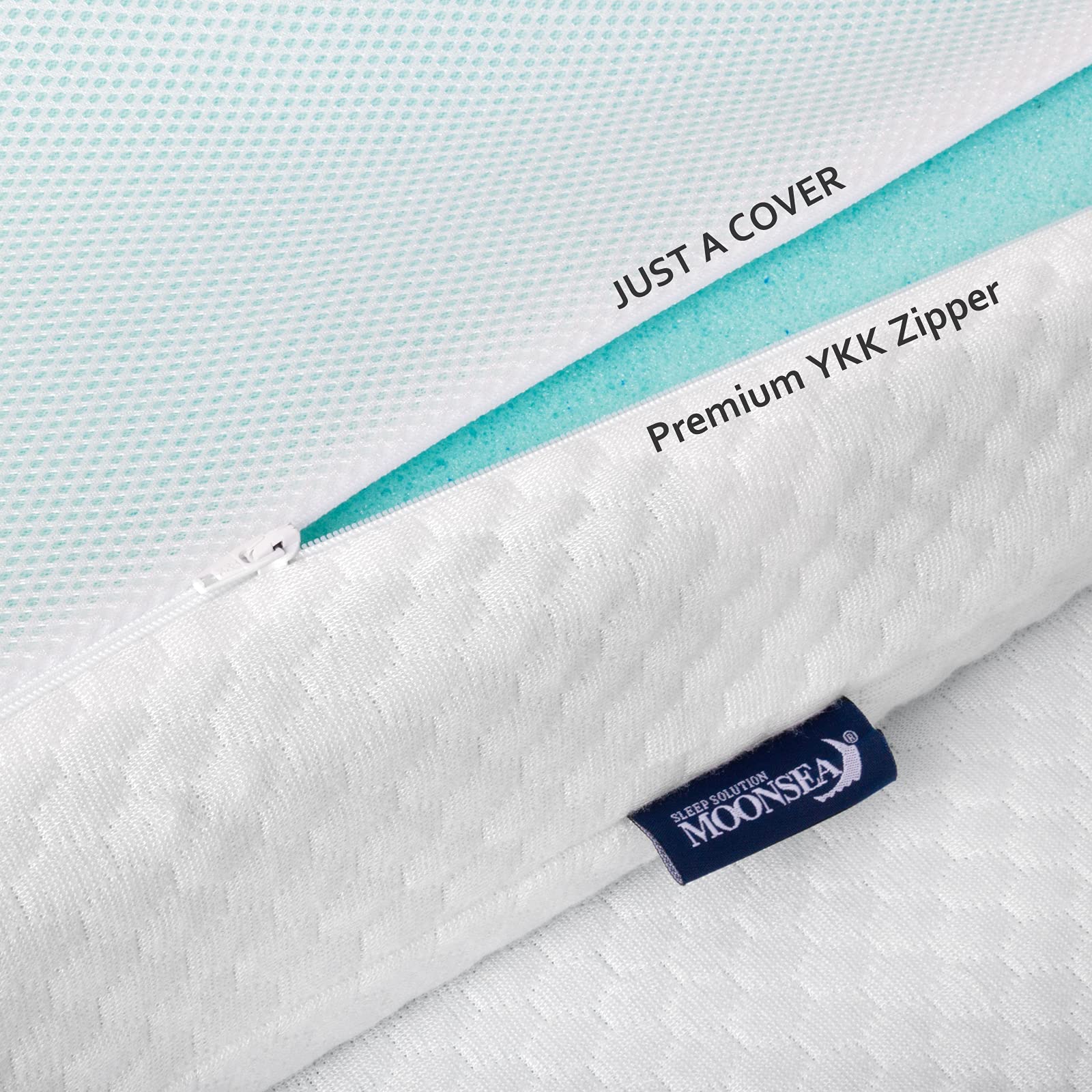 Mattress Topper Cover Queen Size, 1-2 Inch Zippered Viscose Made From Bamboo Foam Mattress Topper Removable Protector, Memory Fo