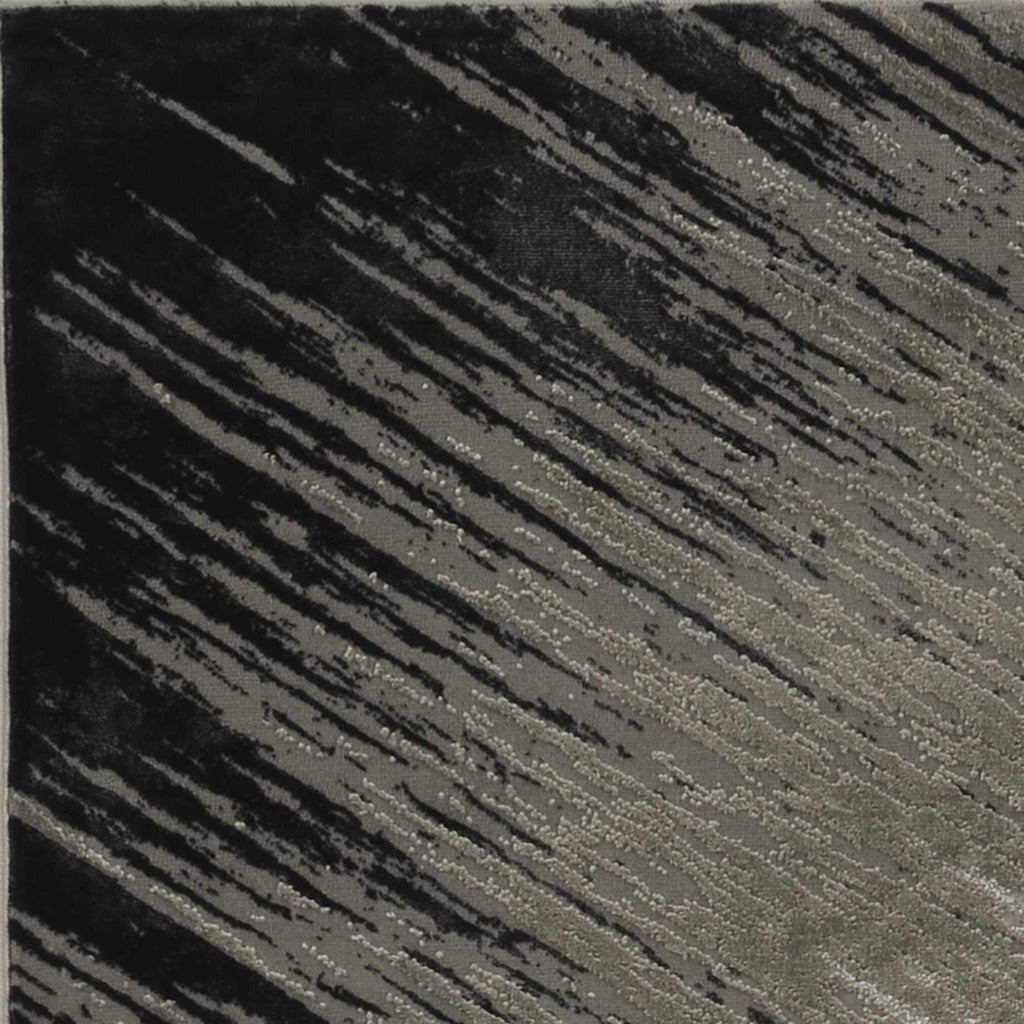 HomeRoots Decor 3'3' x 4'11' Polyester Silver Grey Area Rug