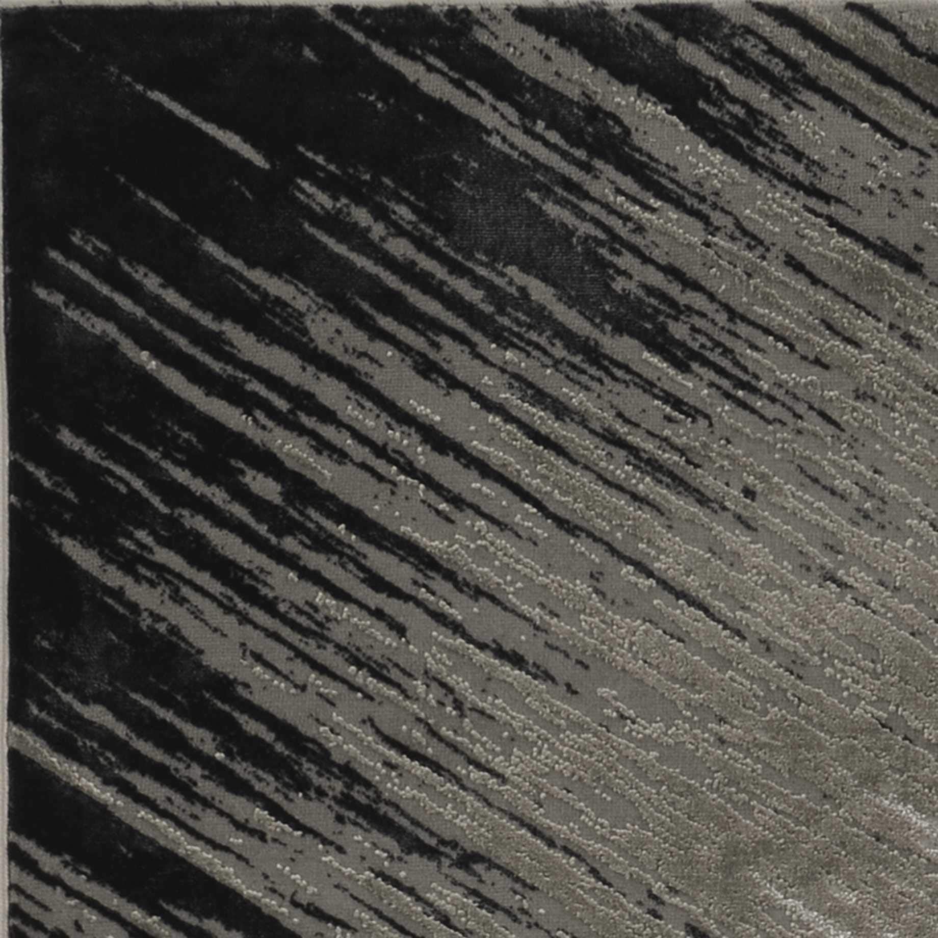 HomeRoots Decor 3'3' x 4'11' Polyester Silver Grey Area Rug