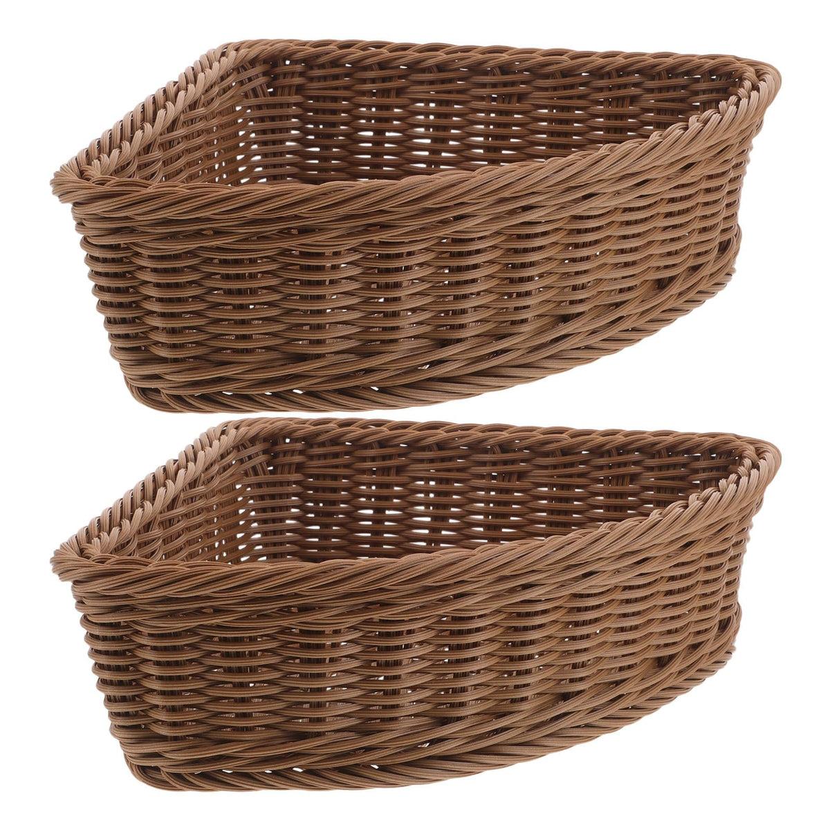 2pcs Triangular Storage Baskets Wedge Corner Cabinet Turntable Shelf Storage Organizer For Kitchen Pantry Items Bathroom Coffee