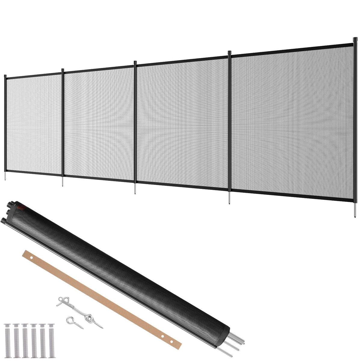 Vevor Pool Fence, 4 X 12 Ft Pool Fences For Inground Pools, Removable Child Safety Pool Fencing, Easy Diy Installation Swimming
