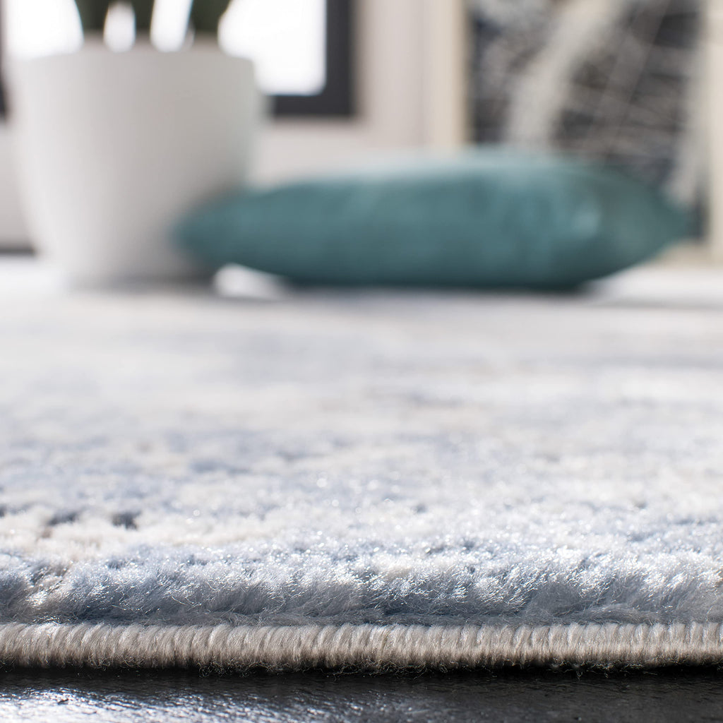 Safavieh Amelia Collection Runner Rug - 2'2'' X 12', Grey & Blue, Modern Abstract Design, Non-Shedding & Easy Care, Ideal For Hi