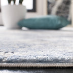 Safavieh Amelia Collection Runner Rug - 2'2'' X 12', Grey & Blue, Modern Abstract Design, Non-Shedding & Easy Care, Ideal For Hi