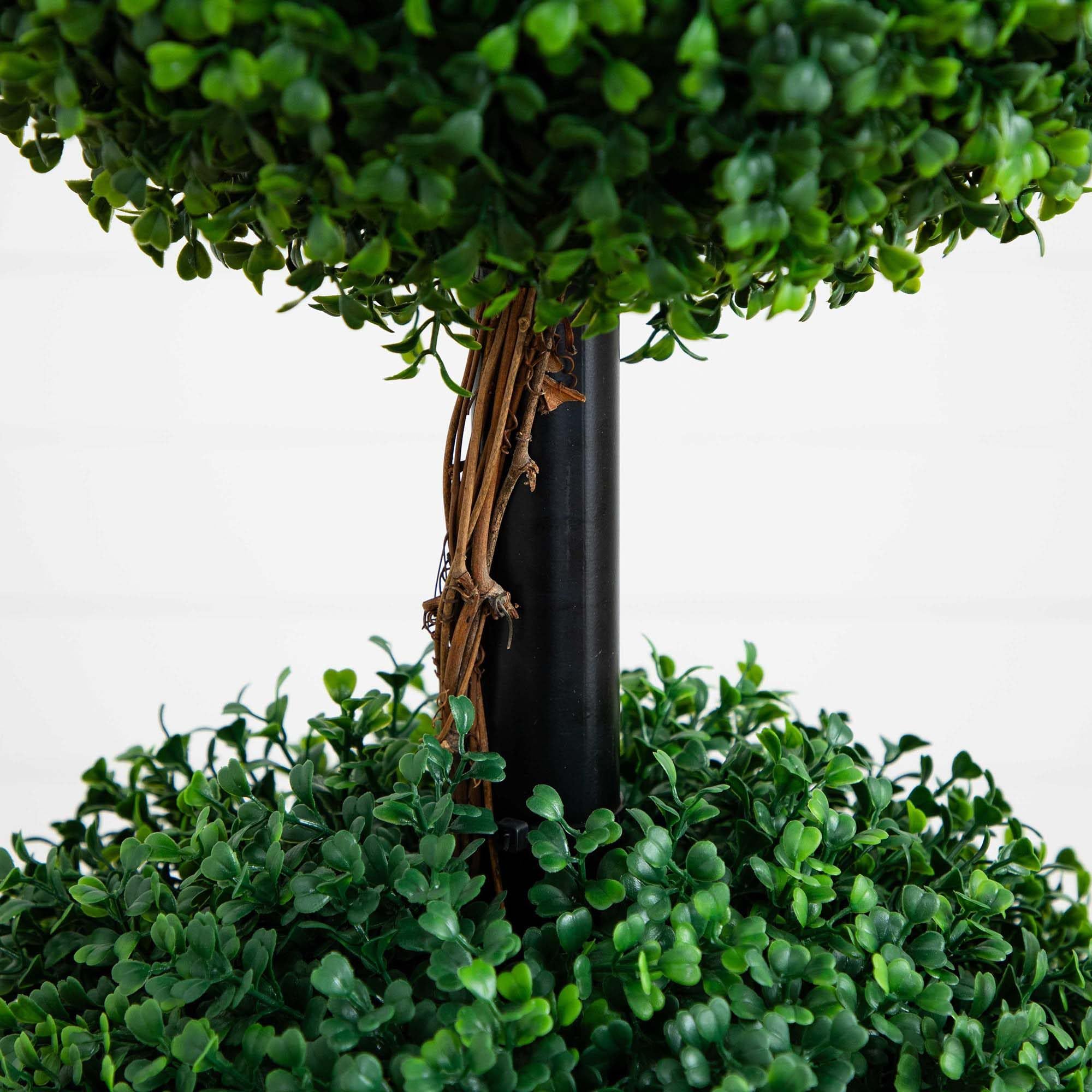 Nearly Natural 5Ft. Artificial Triple Ball Boxwood Topiary Tree (Indoor/Outdoor)