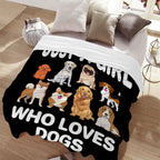 Dog Blanket Puppy Plush Gift For Girls Women Kids Dogs Animals Lover Throws Comfy Lightweight Cute Puppies Pet Sheet Soft Flanne